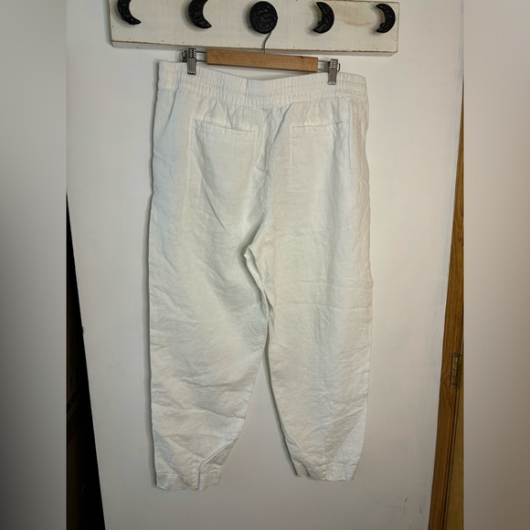 Athleta Cabo White Linen Drawstring Jogger Pants - Picture 8 of 13